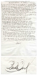 Charlie Daniels Handwritten & Signed Lyrics for The Devil Went Down to Georgia -- Lyrics Measures 12 x 18 -- With PSA/DNA COA